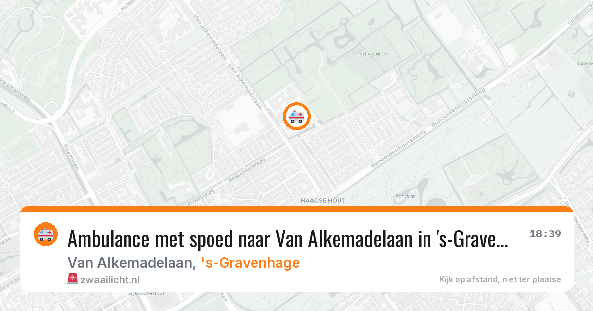 Ambulance met spoed naar Van Alkemadelaan in 's-Gravenhage — 23 mei 2026