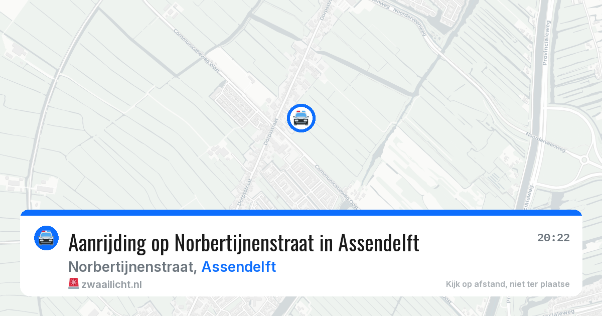 Aanrijding op Norbertijnenstraat in Assendelft — 25 mrt 2026