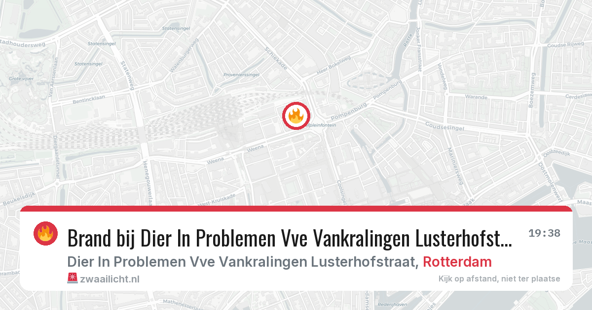 Brand bij Dier In Problemen Vve Vankralingen Lusterhofstraat in Rotterdam — 3 jun 2026