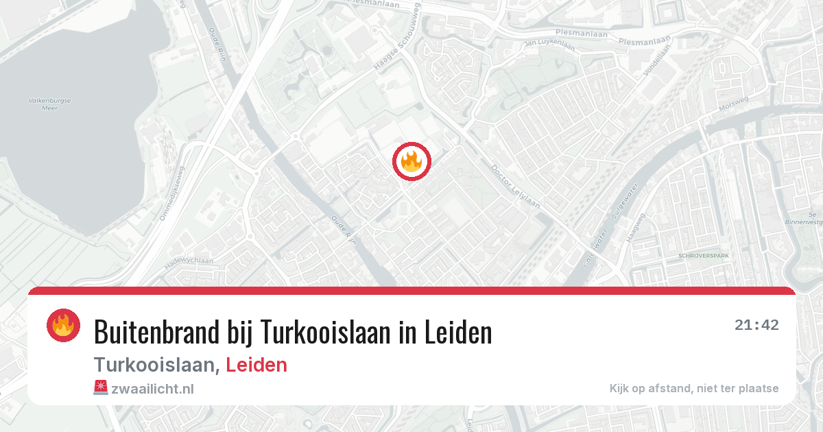 Buitenbrand bij Turkooislaan in Leiden — 11 apr 2026