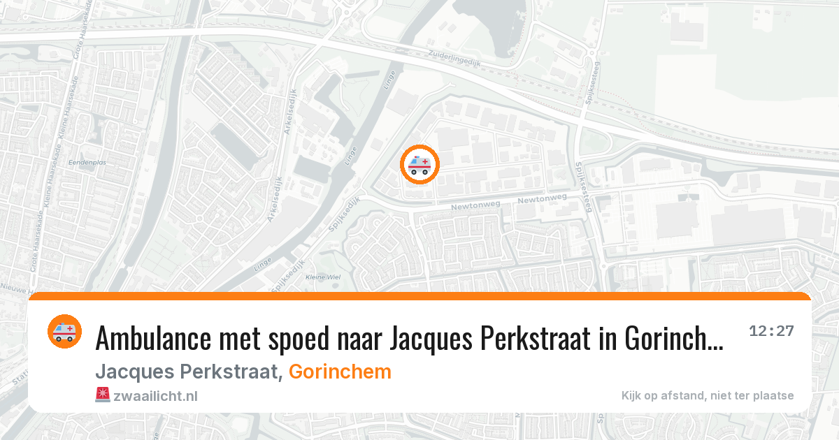 Ambulance met spoed naar Jacques Perkstraat in Gorinchem — 12 mei 2026
