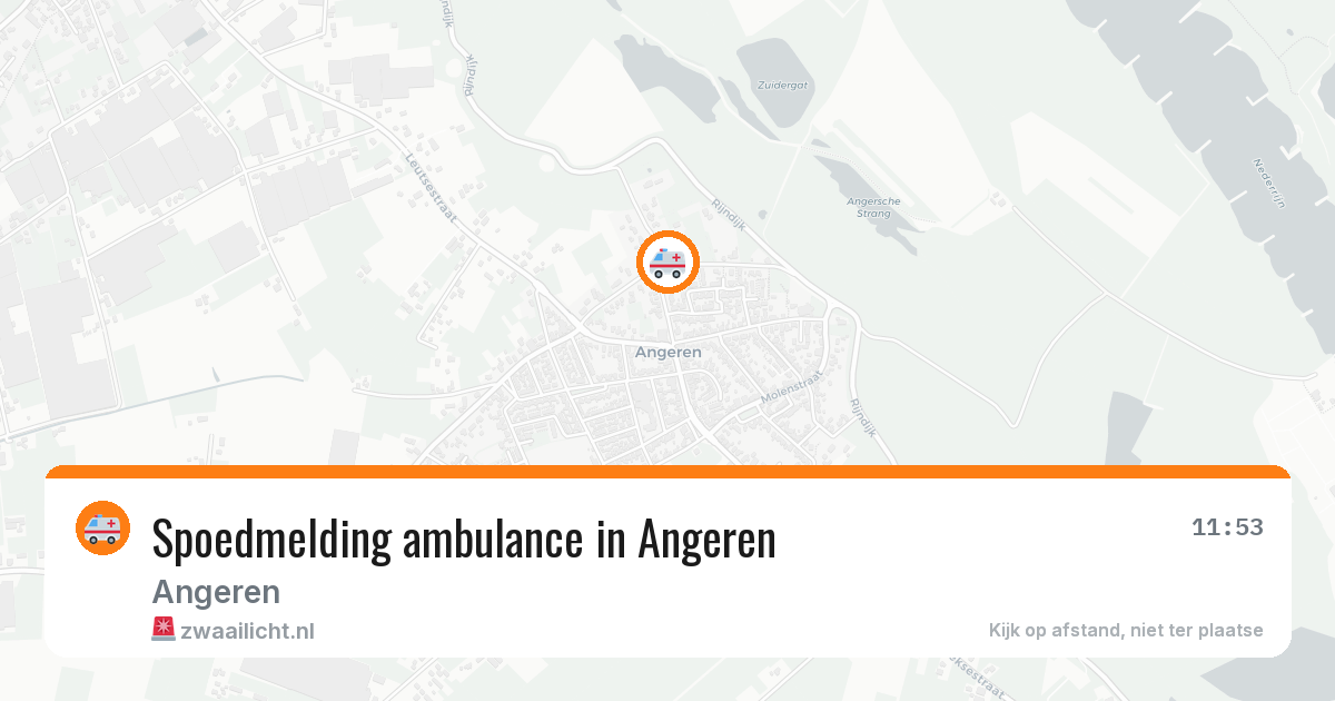 Spoedmelding ambulance in Angeren — 21 jun 2026