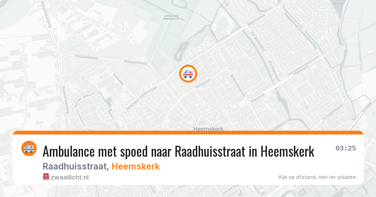 Ambulance met spoed naar Raadhuisstraat in Heemskerk — 26 mrt 2026