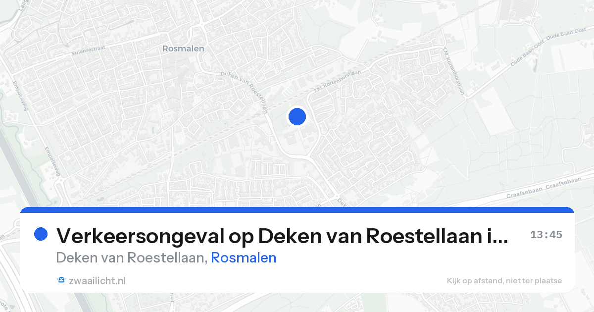Verkeersongeval op Deken van Roestellaan in Rosmalen — 17 aug 2026