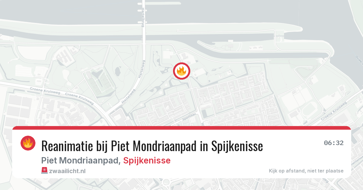 Reanimatie bij Piet Mondriaanpad in Spijkenisse — 9 aug 2026