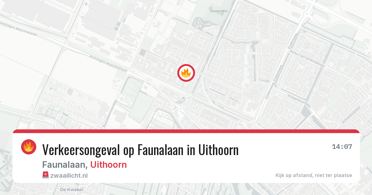 Verkeersongeval op Faunalaan in Uithoorn — 31 jul 2026