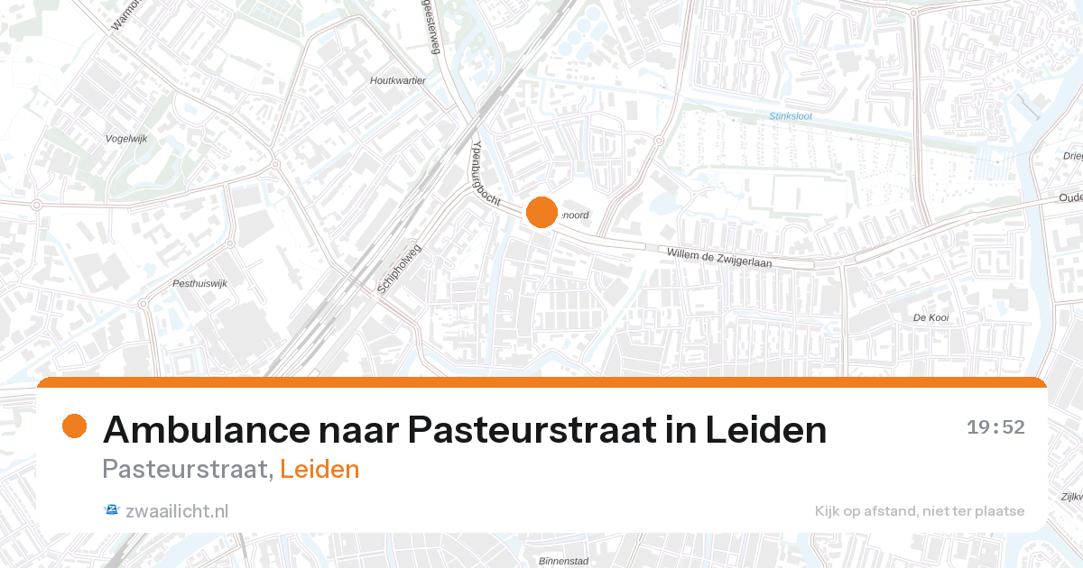Ambulance naar Pasteurstraat in Leiden — 28 aug 2026