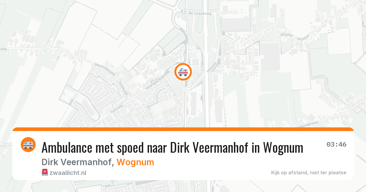 Ambulance met spoed naar Dirk Veermanhof in Wognum — 4 aug 2026