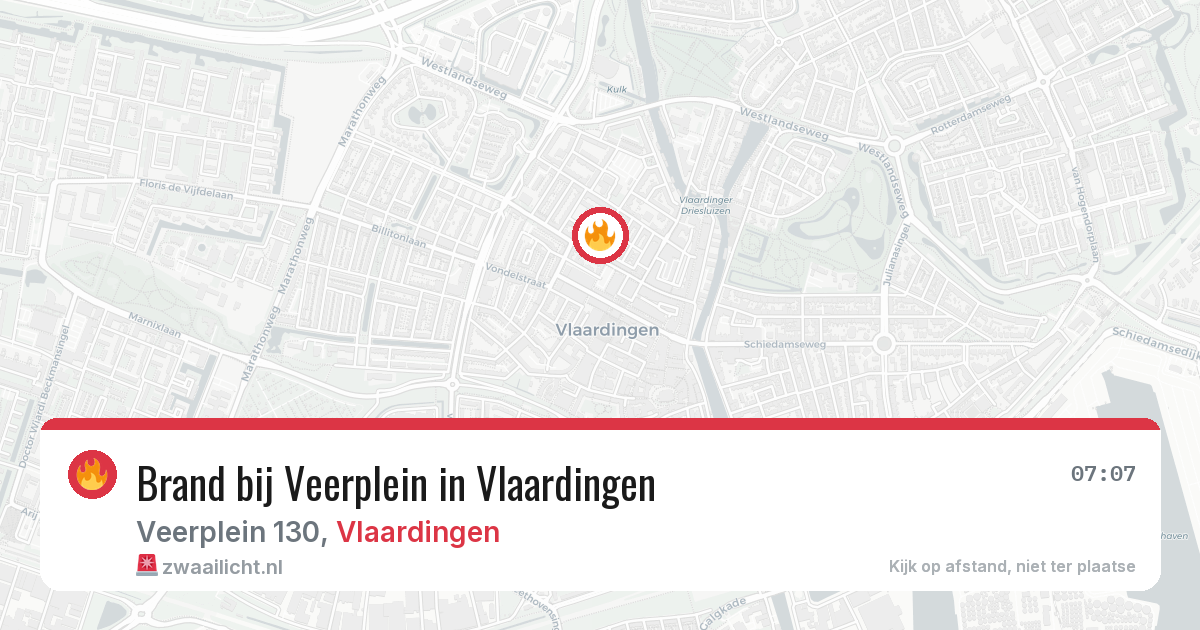 Brand bij Veerplein in Vlaardingen — 3 jun 2026
