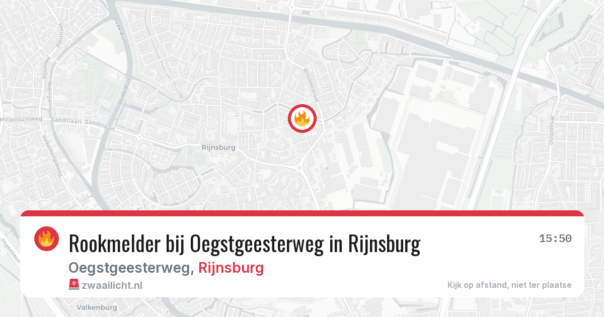 Rookmelder bij Oegstgeesterweg in Rijnsburg — 26 jul 2026