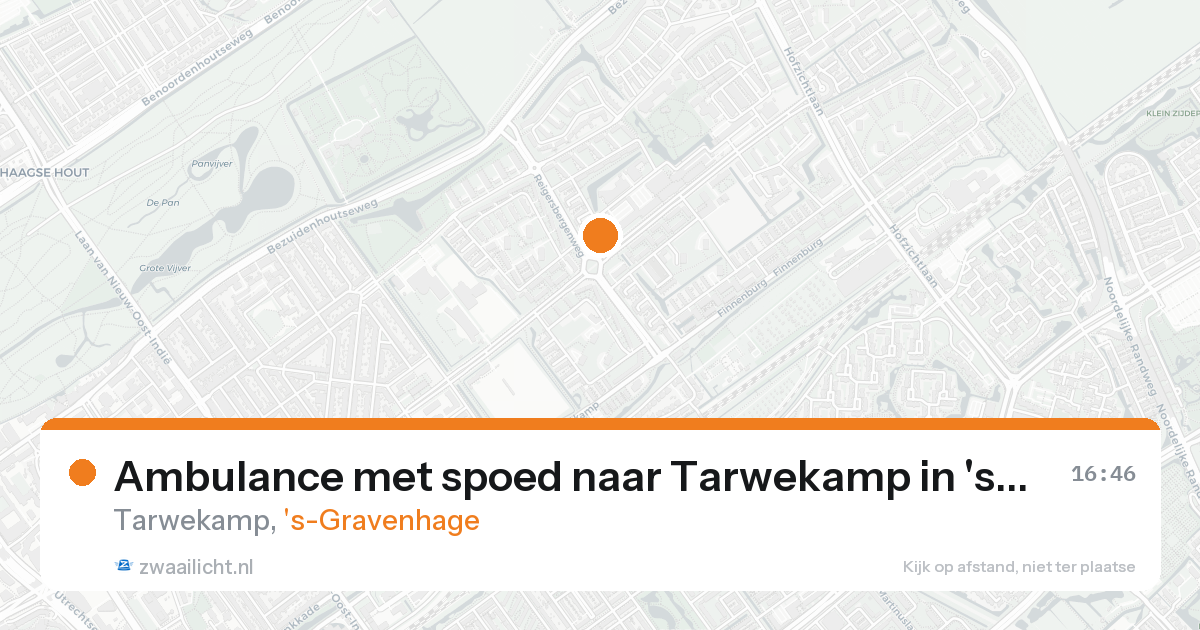 Ambulance met spoed naar Tarwekamp in 's-Gravenhage — 20 aug 2026