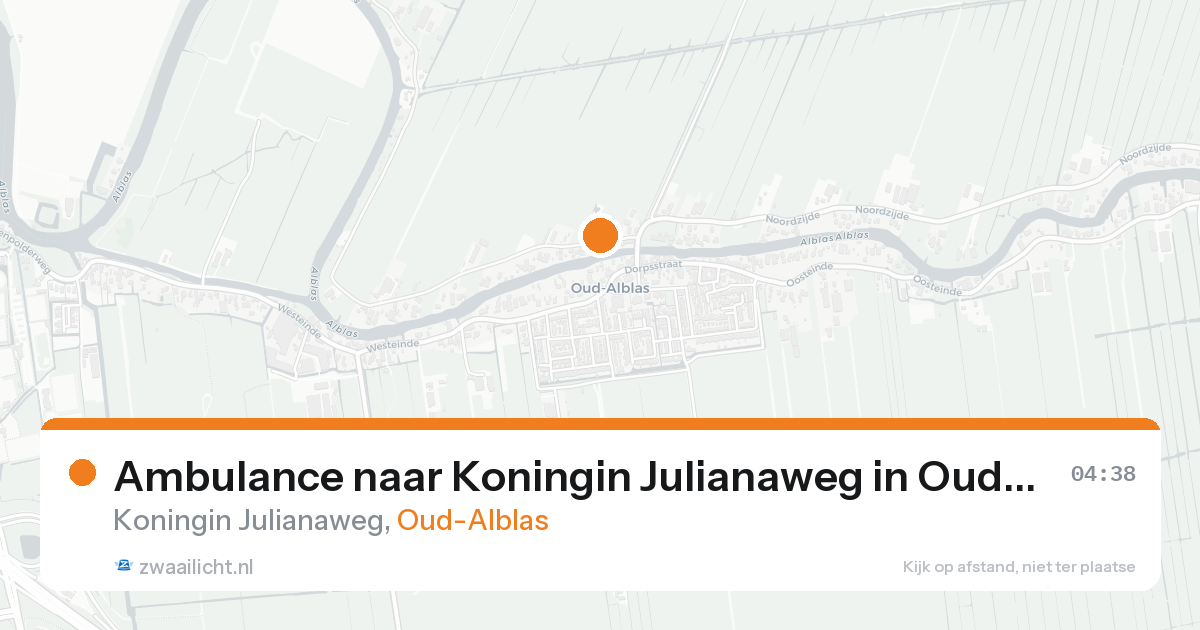 Ambulance naar Koningin Julianaweg in Oud-Alblas — 8 feb 2026