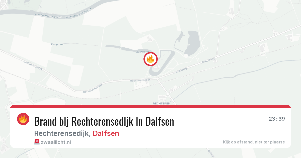 Brand bij Rechterensedijk in Dalfsen — 19 jun 2026