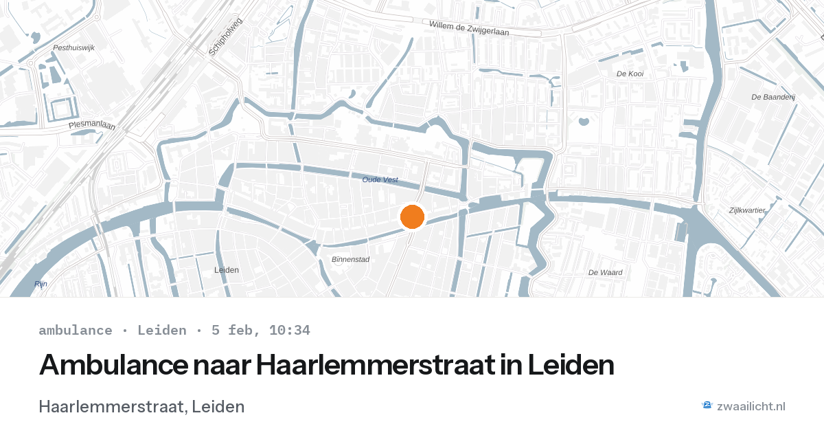 Ambulance naar Haarlemmerstraat in Leiden — 5 feb 2026