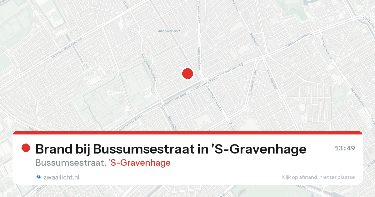 Brand bij Bussumsestraat in 'S-Gravenhage — 19 aug 2026