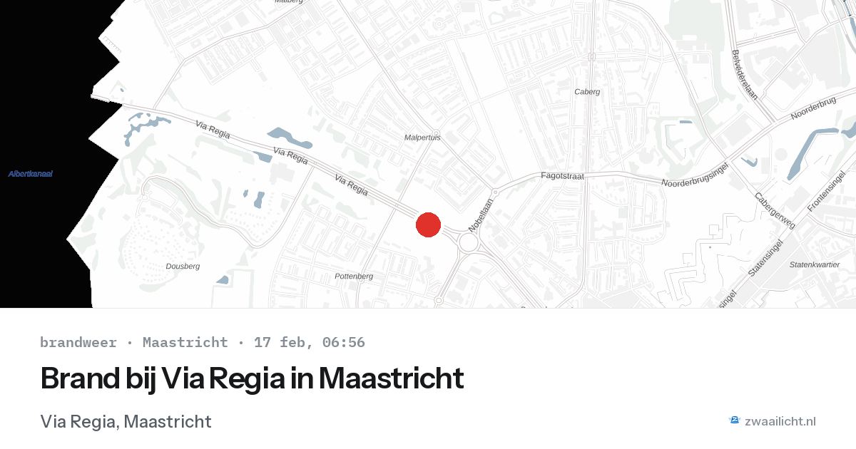 Brand bij Via Regia in Maastricht — 17 feb 2026