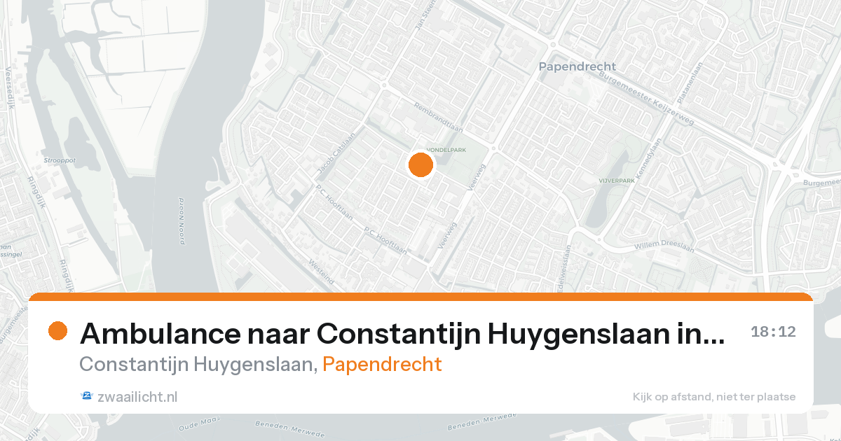 Ambulance naar Constantijn Huygenslaan in Papendrecht — 24 aug 2026