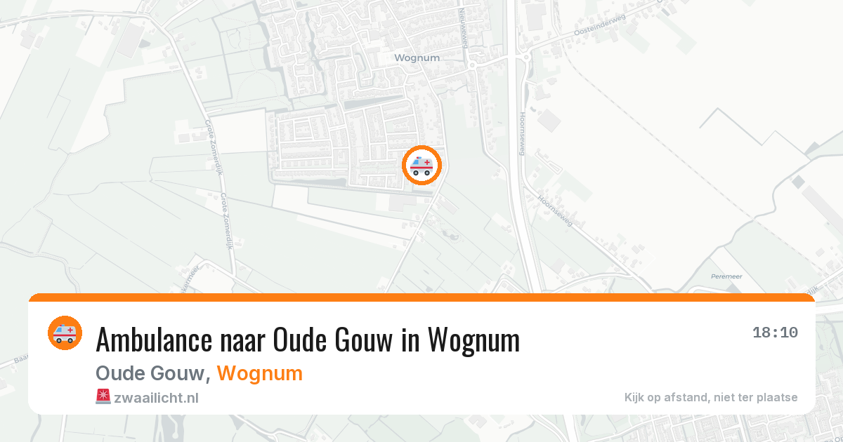 Ambulance naar Oude Gouw in Wognum — 12 aug 2026