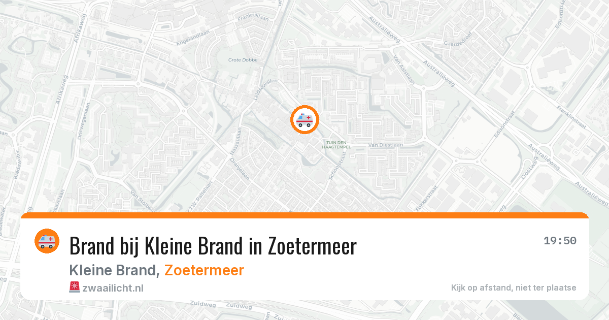 Brand bij Kleine Brand in Zoetermeer — 8 aug 2026