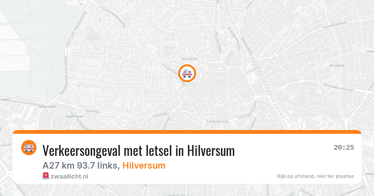 Verkeersongeval met letsel in Hilversum — 28 jan 2026