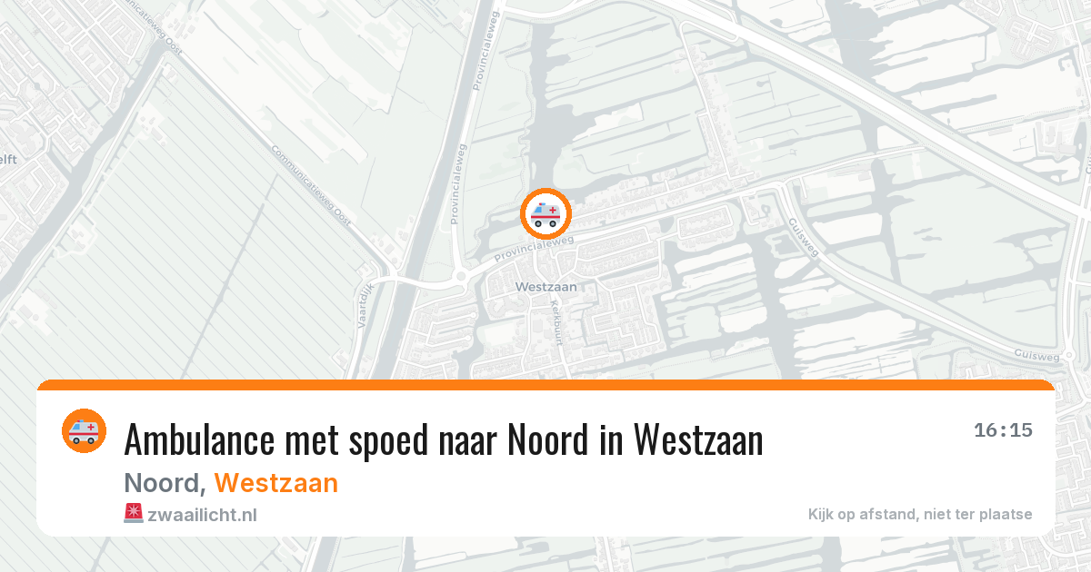 Ambulance met spoed naar Noord in Westzaan — 9 mei 2026