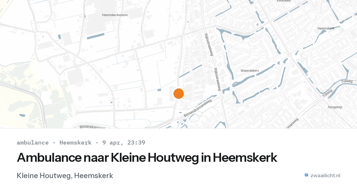 Ambulance naar Kleine Houtweg in Heemskerk — 9 apr 2026