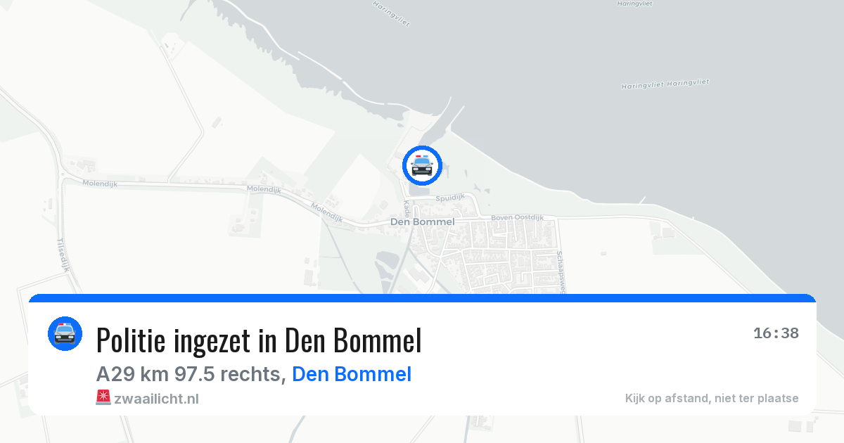Politie ingezet in Den Bommel — 26 jul 2026 | 🚨 Zwaailicht.nl