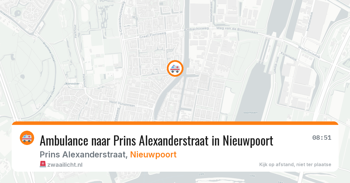 Ambulance naar Prins Alexanderstraat in Nieuwpoort — 24 mei 2026