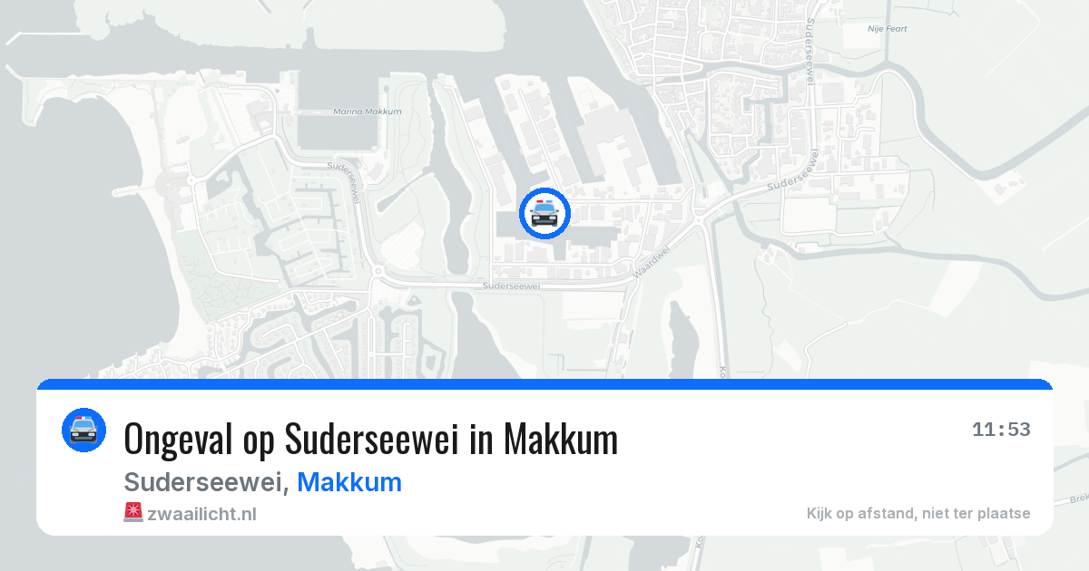 Ongeval op Suderseewei in Makkum — 28 jul 2026