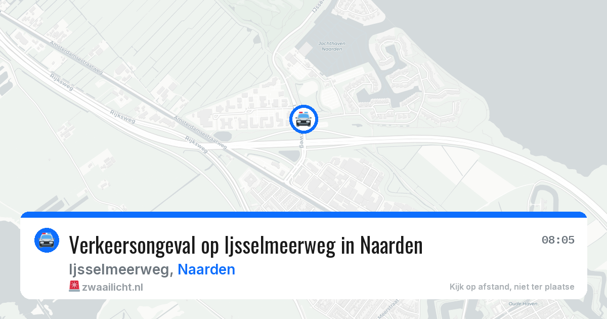 Verkeersongeval op Ijsselmeerweg in Naarden — 28 mei 2026