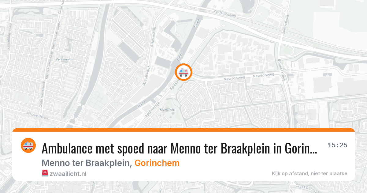 Ambulance met spoed naar Menno ter Braakplein in Gorinchem — 8 mrt 2026