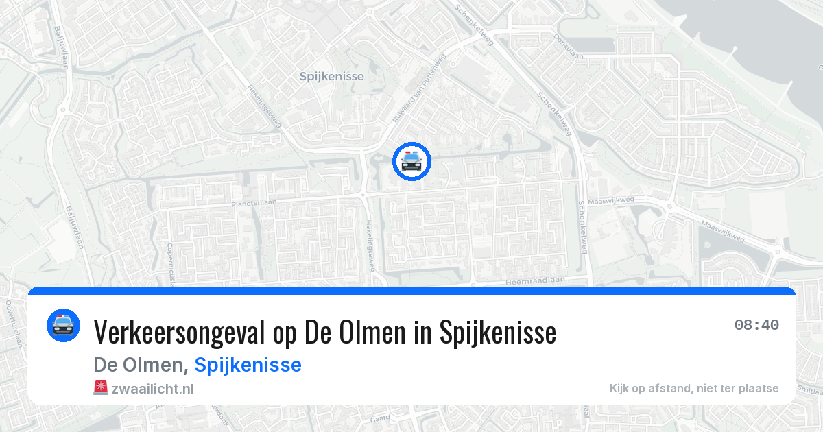 Verkeersongeval op De Olmen in Spijkenisse — 13 apr 2026