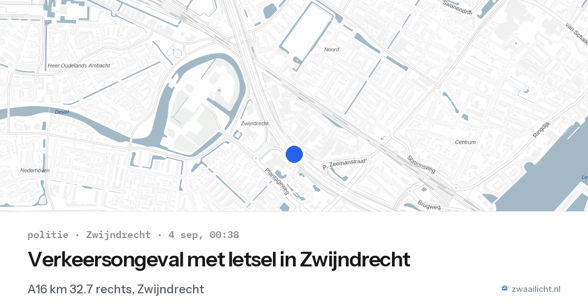Verkeersongeval met letsel in Zwijndrecht — 3 sep 2026
