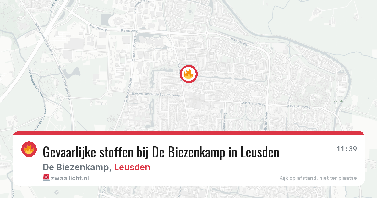 Gevaarlijke stoffen bij De Biezenkamp in Leusden — 27 jun 2026