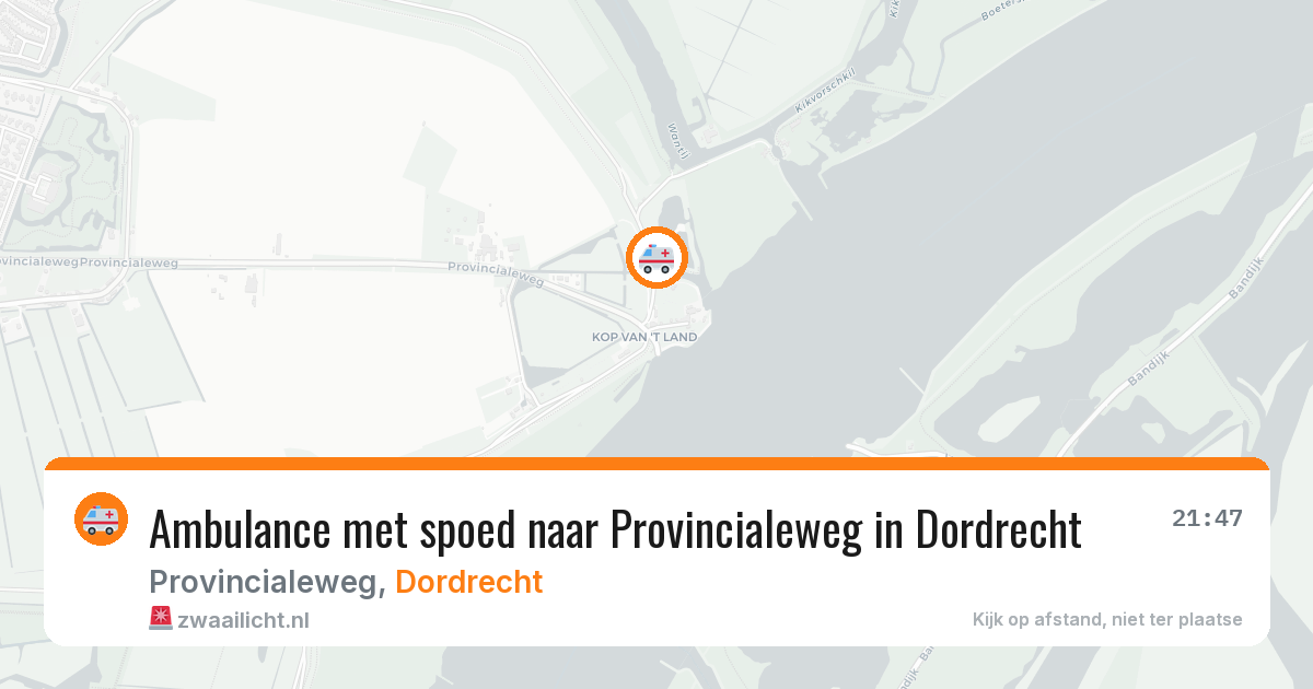 Ambulance met spoed naar Provincialeweg in Dordrecht — 4 jun 2026