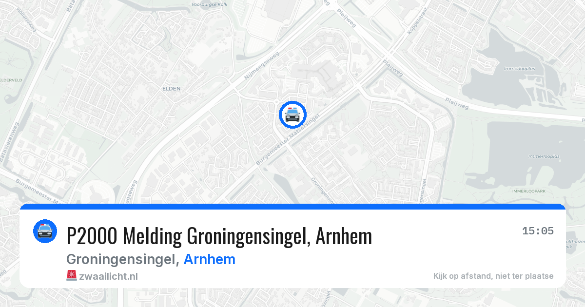 P2000 Melding Groningensingel, Arnhem — 6 aug 2026