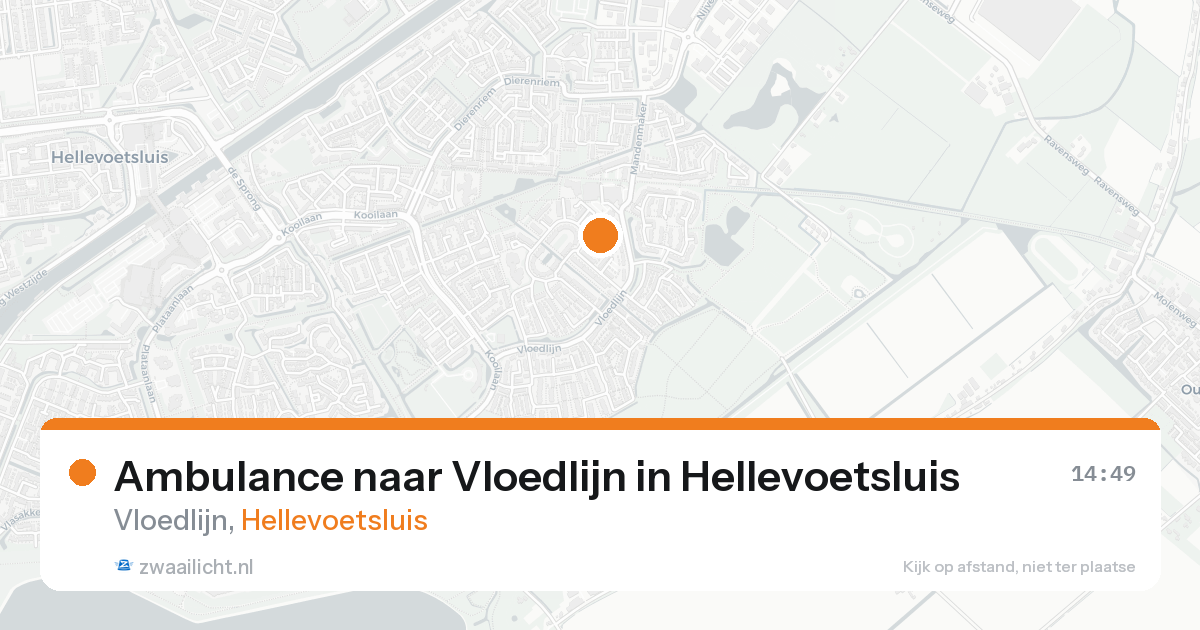 Ambulance naar Vloedlijn in Hellevoetsluis — 22 aug 2026