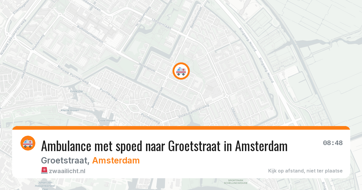 Ambulance met spoed naar Groetstraat in Amsterdam — 20 jun 2026