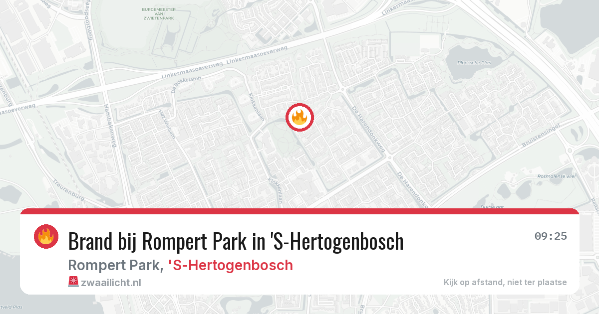 Brand bij Rompert Park in 'S-Hertogenbosch — 18 mei 2026
