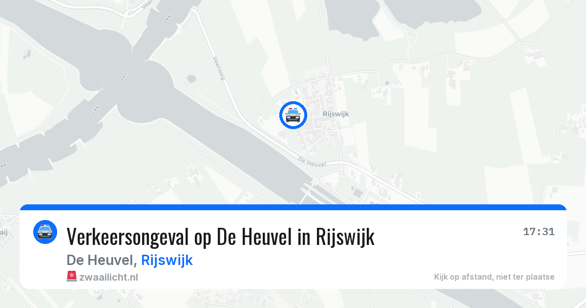 Verkeersongeval op De Heuvel in Rijswijk — 8 aug 2026