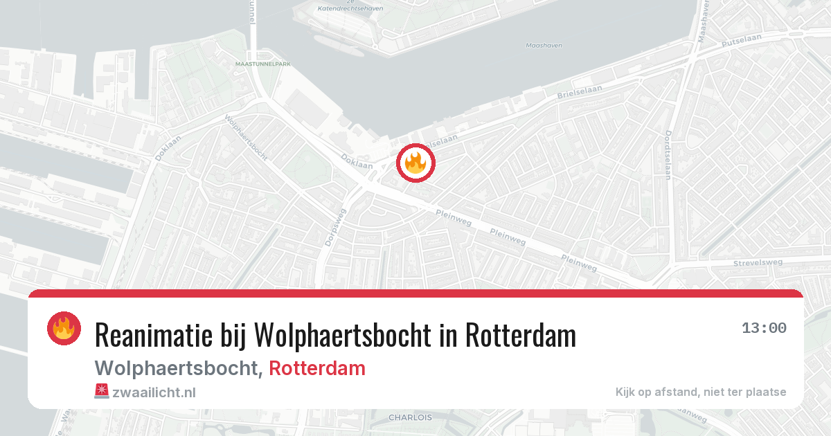 Reanimatie bij Wolphaertsbocht in Rotterdam — 5 mrt 2026