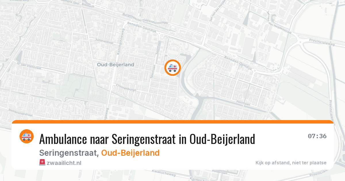 Ambulance naar Seringenstraat in Oud-Beijerland — 12 jun 2026