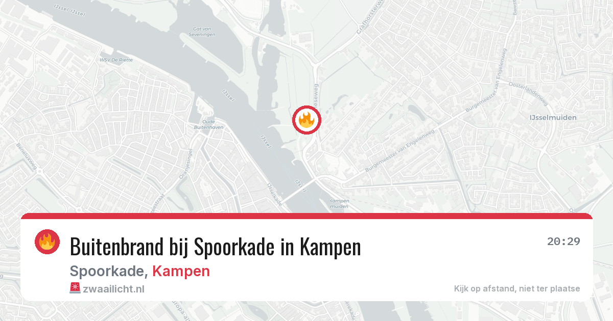 Buitenbrand bij Spoorkade in Kampen — 19 mrt 2026