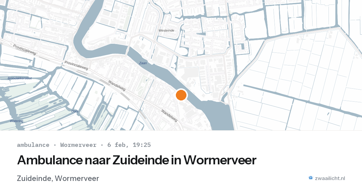 Ambulance naar Zuideinde in Wormerveer — 6 feb 2026