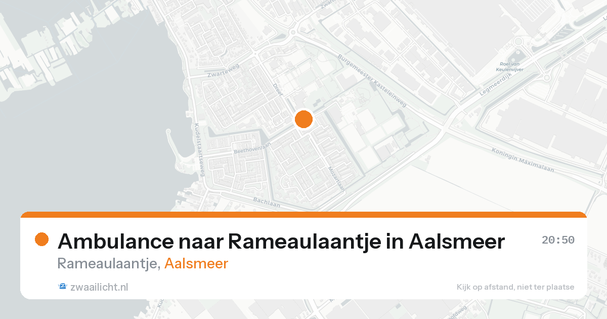 Ambulance naar Rameaulaantje in Aalsmeer — 21 aug 2026