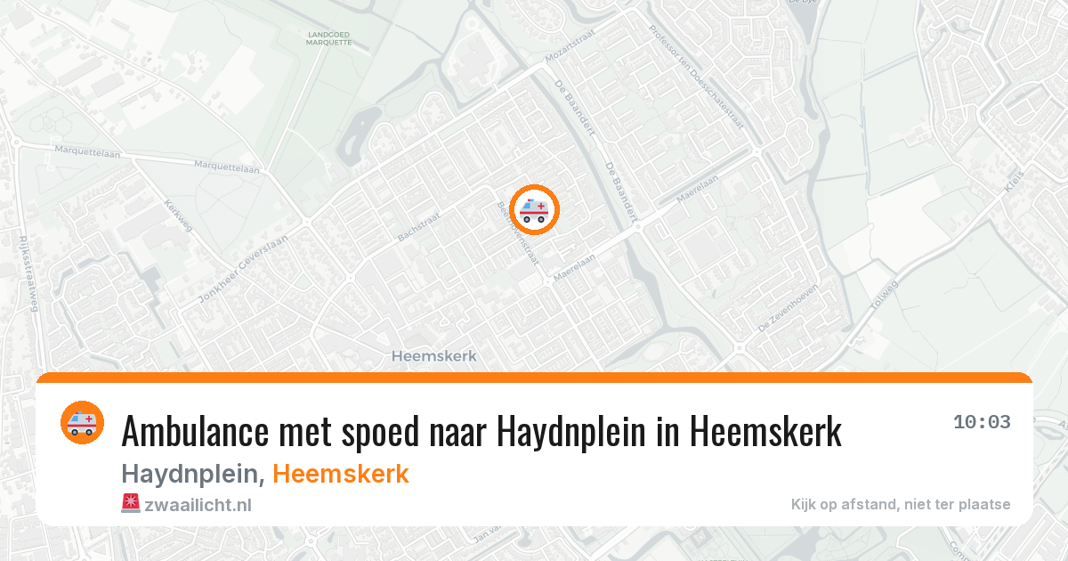 Ambulance met spoed naar Haydnplein in Heemskerk — 15 jun 2026
