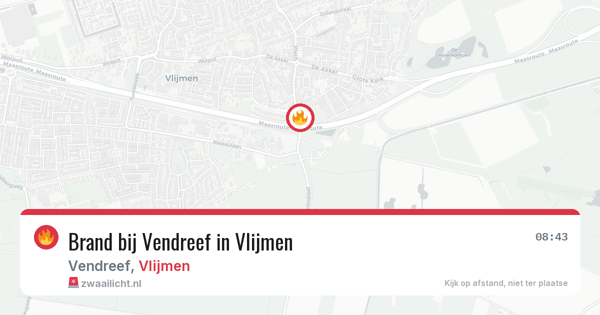 Brand bij Vendreef in Vlijmen — 4 jul 2026