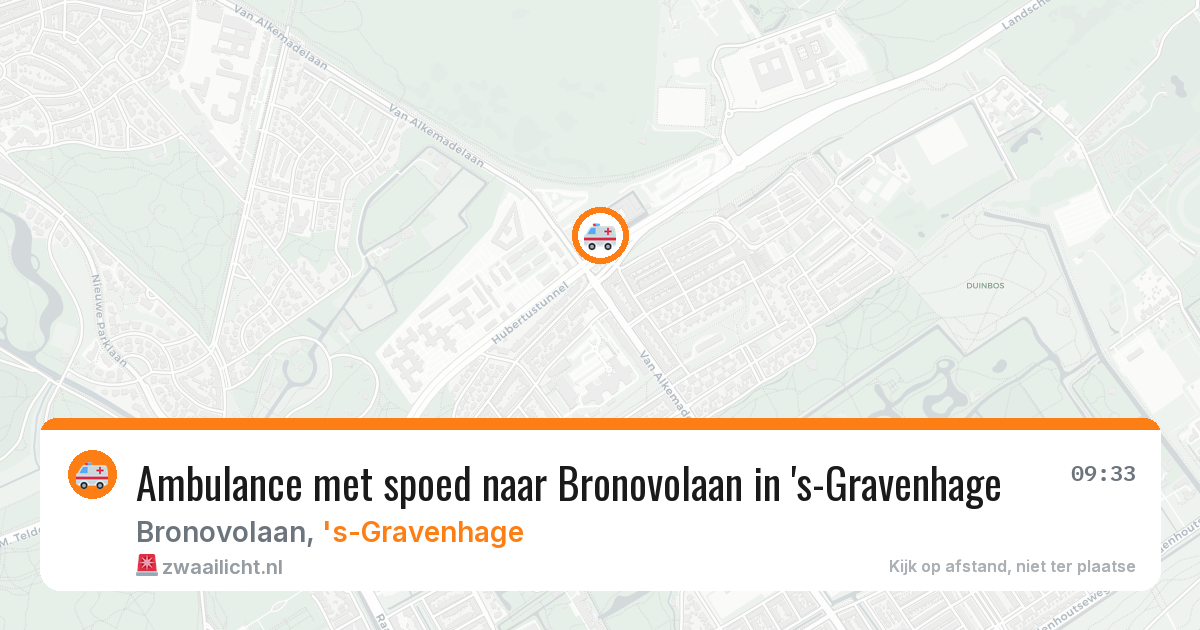 Ambulance met spoed naar Bronovolaan in 's-Gravenhage — 30 mrt 2026