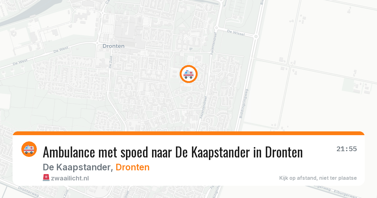 Ambulance met spoed naar De Kaapstander in Dronten — 5 mei 2026
