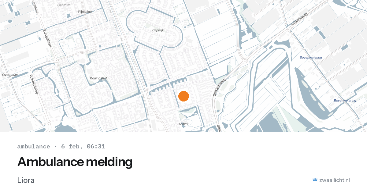 Ambulance melding — 6 feb 2026